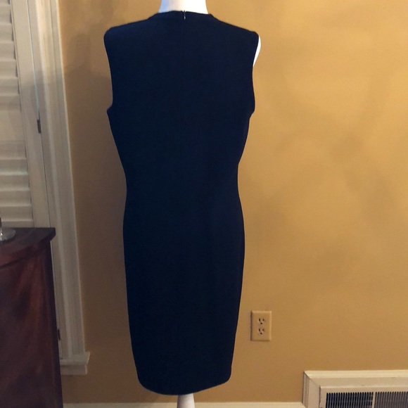 Sleeveless black knit St. John Dress. Like new. - Picture 2 of 3